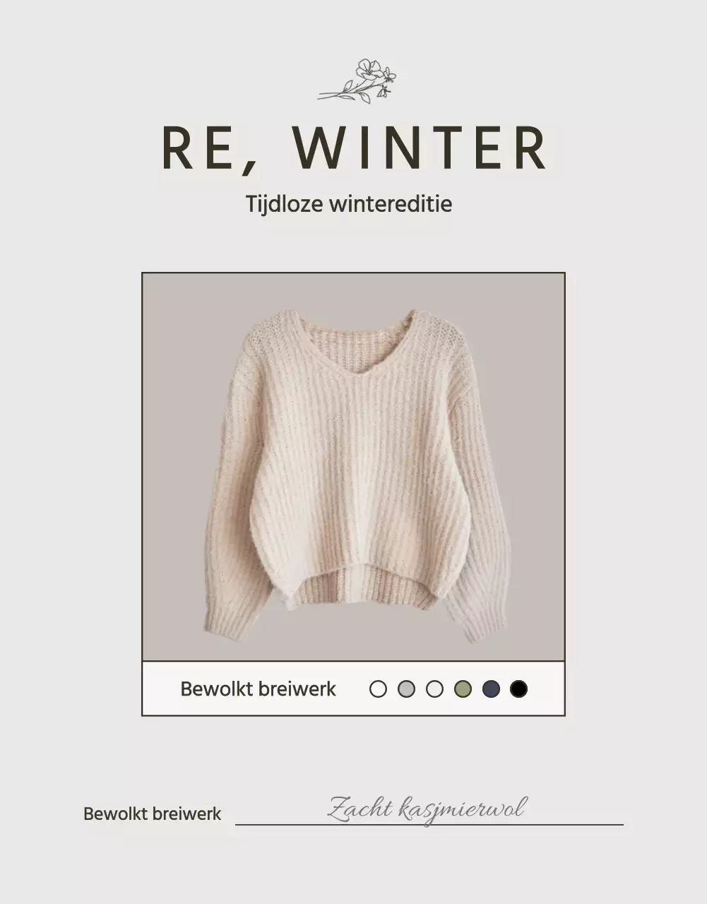 Moderne gebreide winterkleding in beige en bruin