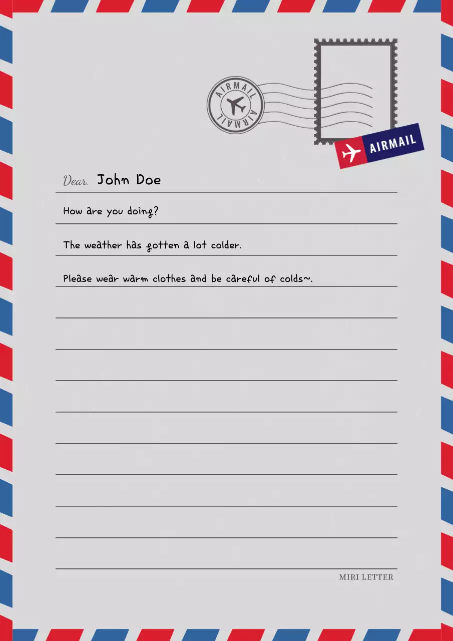 Red Traditional Letter Invitation