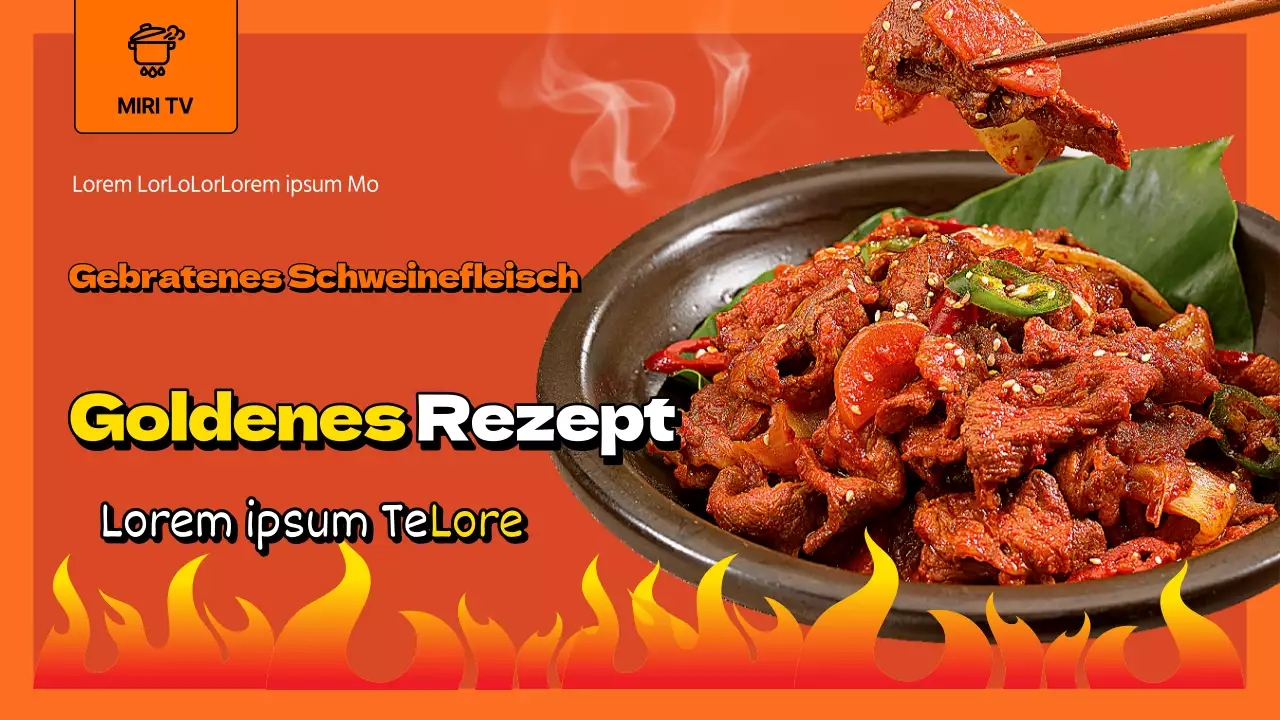 Über dieses einfache rot-orangefarbene Rührbraten-Rezept