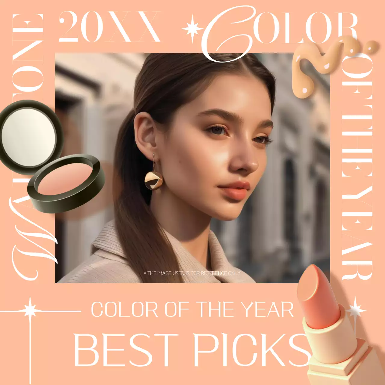 Beige Trendy Makeup Promotion Social Media Post