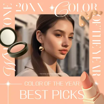 Beige Trendy Makeup Promotion Social Media Post