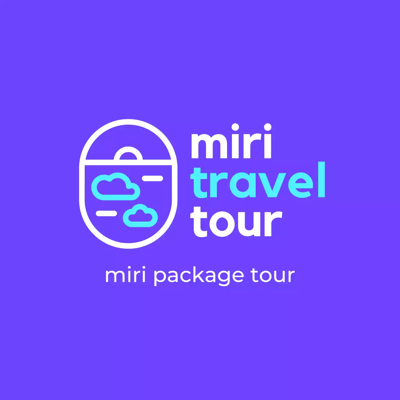 Simple, clean, illustrated travel agency logo