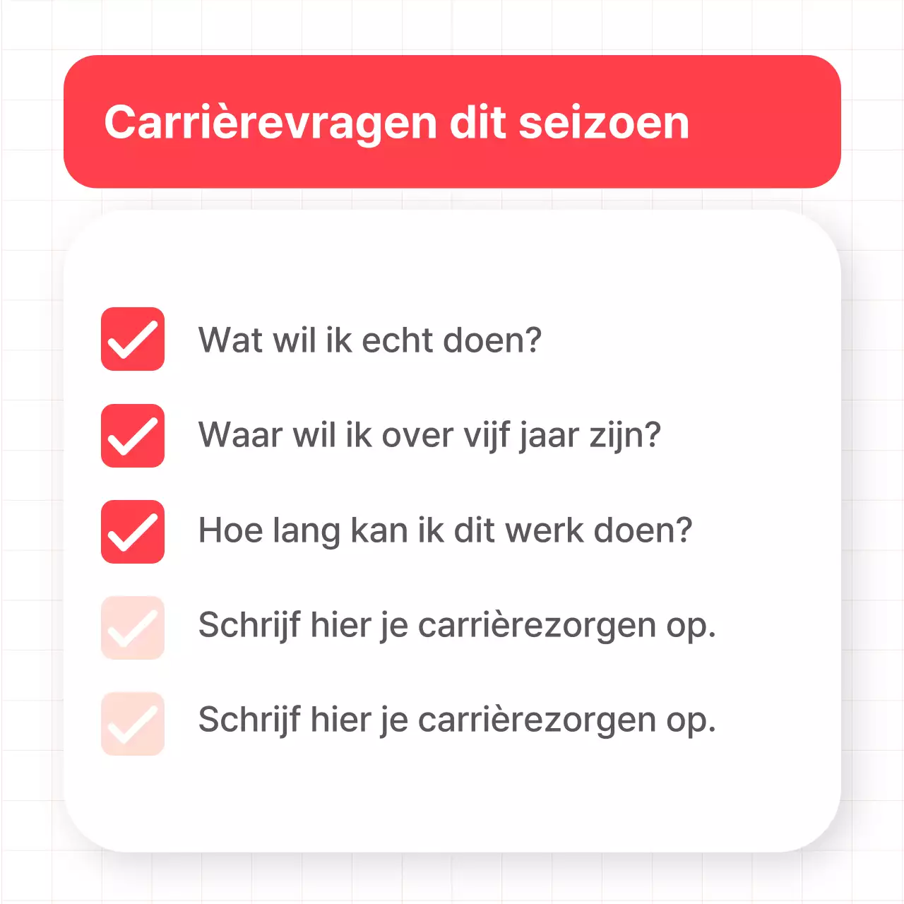 Promoot Red's eenvoudige tips voor een carrièrepad