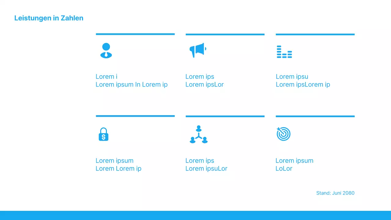 Eine einfache hellblau-weiße Einführung in den Ergebnisbericht