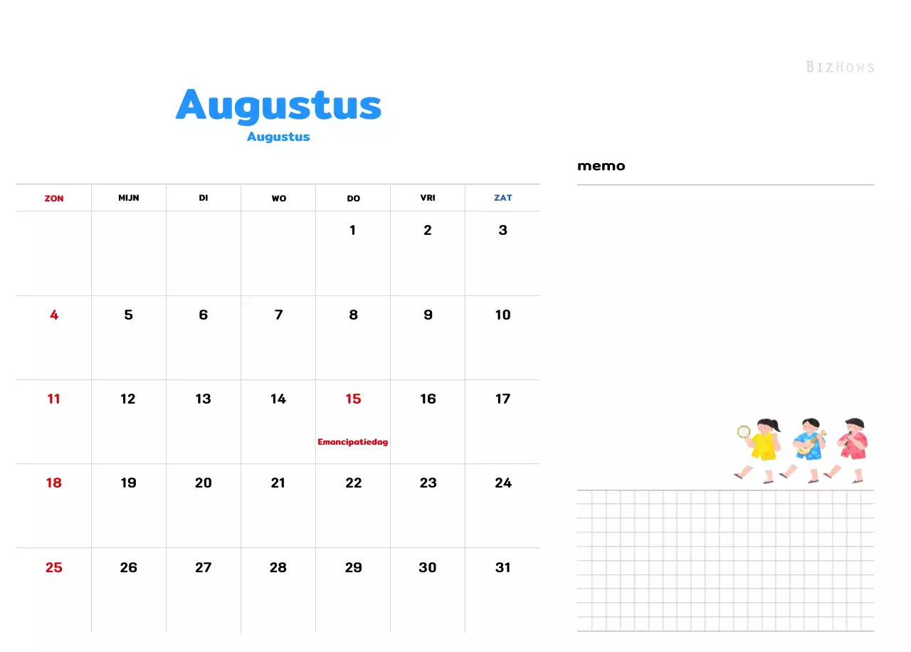 Een warme, geïllustreerde nieuwjaarskalender