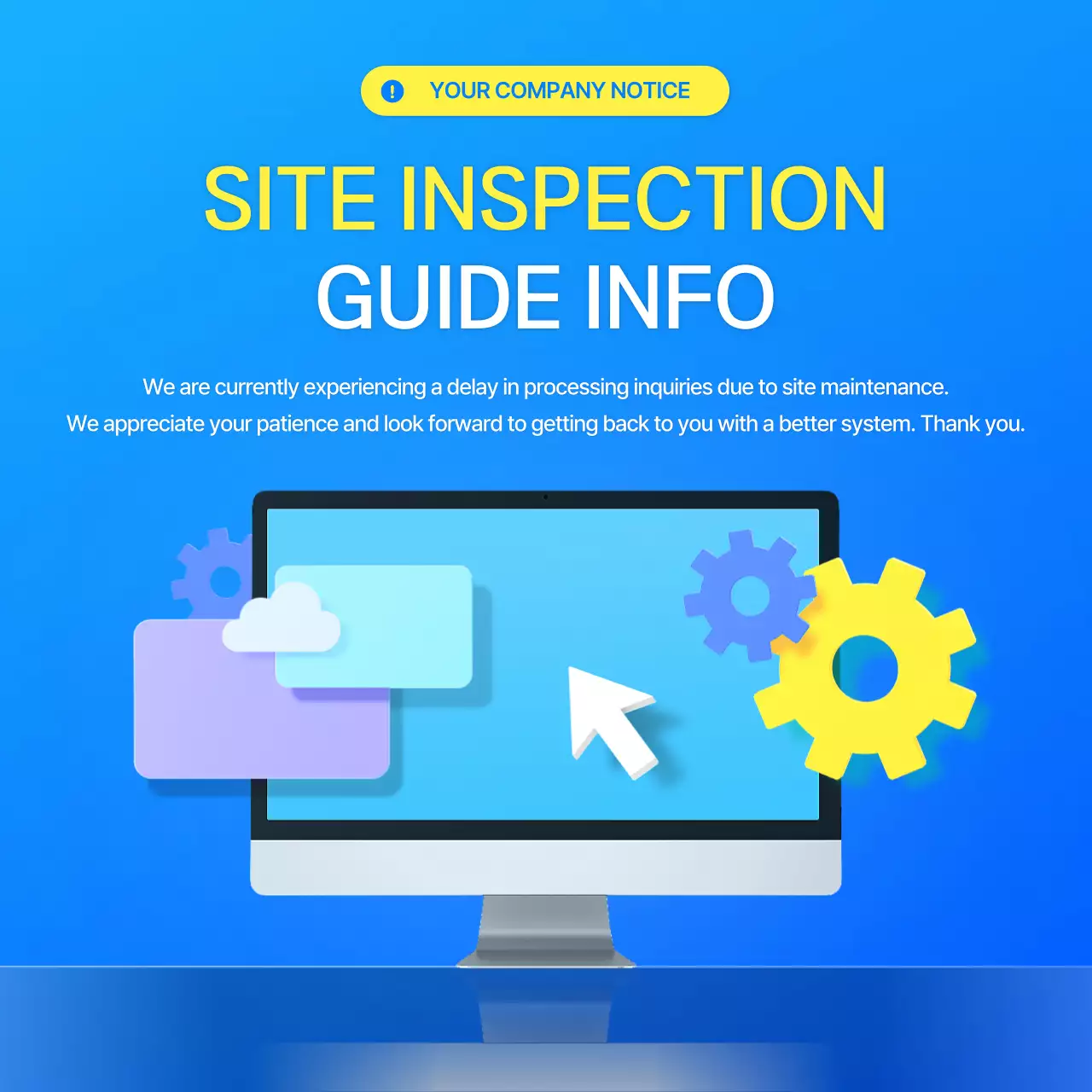 Blue Modern Site Guide Social Media Post