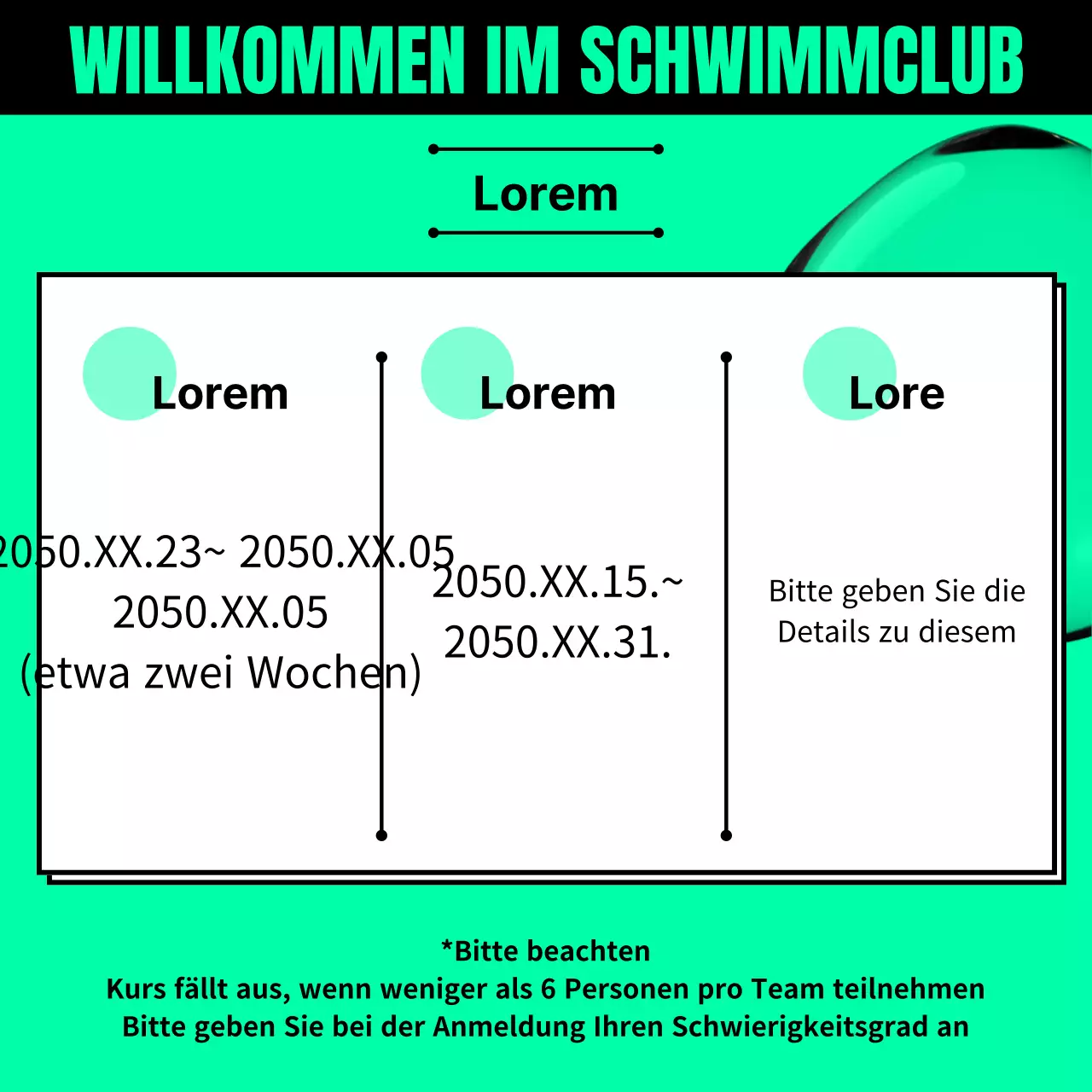 Mit dem grün-schwarzen Trend die Anwerbung von Schwimmvereinen fördern