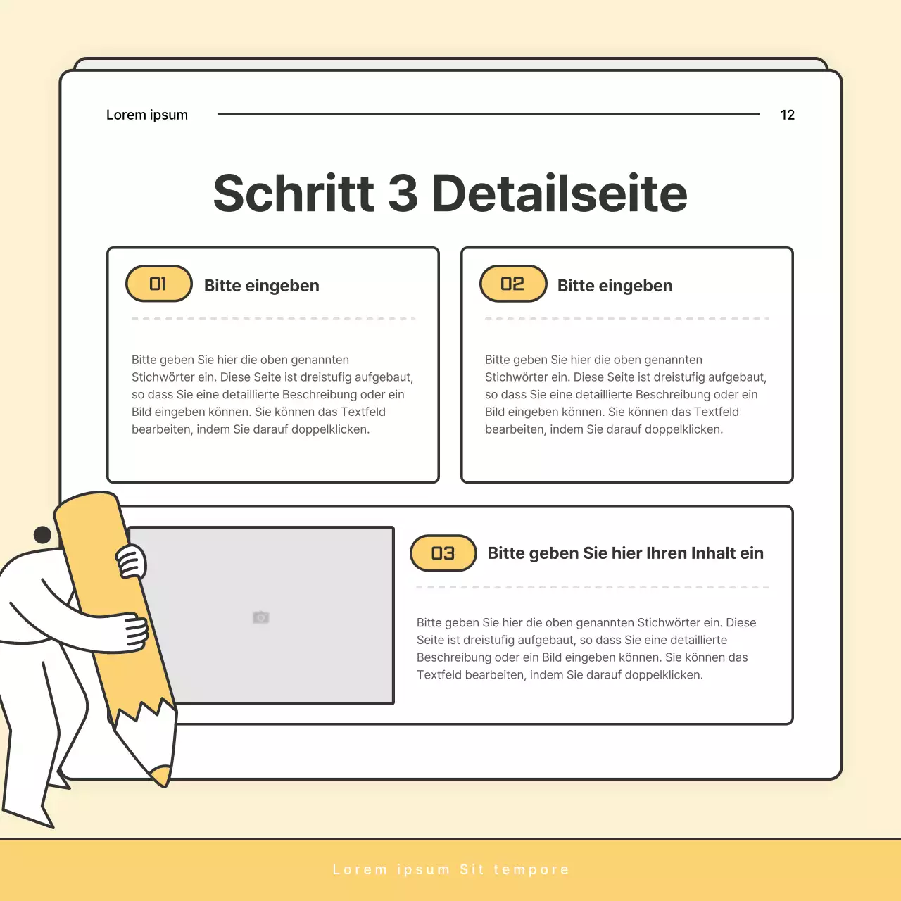 Ein einfacher gelb-weißer Rundbrief des Sozialamtes