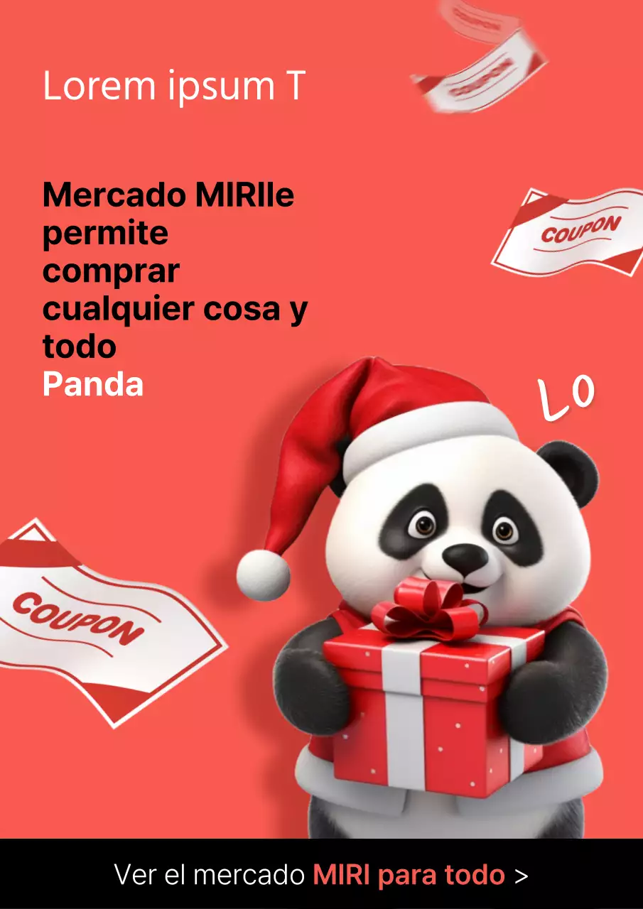 Promover un centro comercial minimalista en rojo y blanco