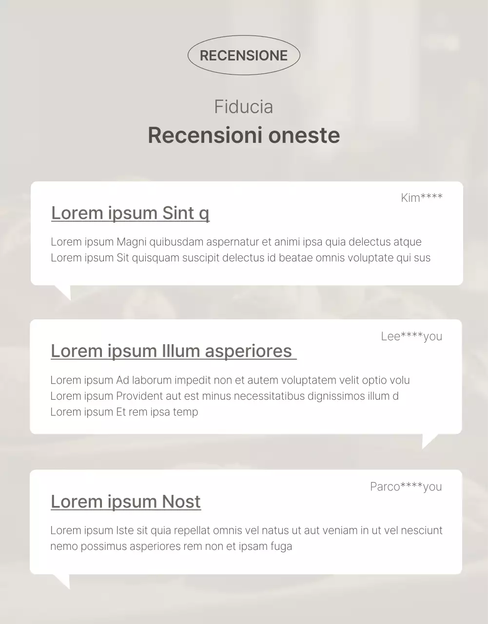 Promuovere un prodotto semplice in beige e marrone