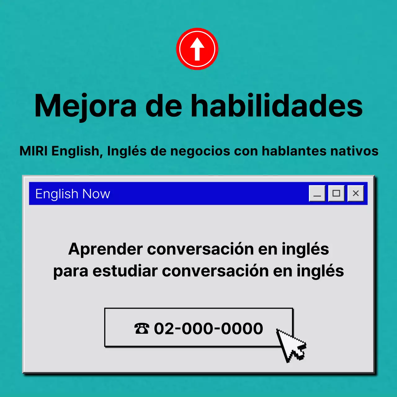 Promocione su escuela de idiomas con un moderno fondo azul marino