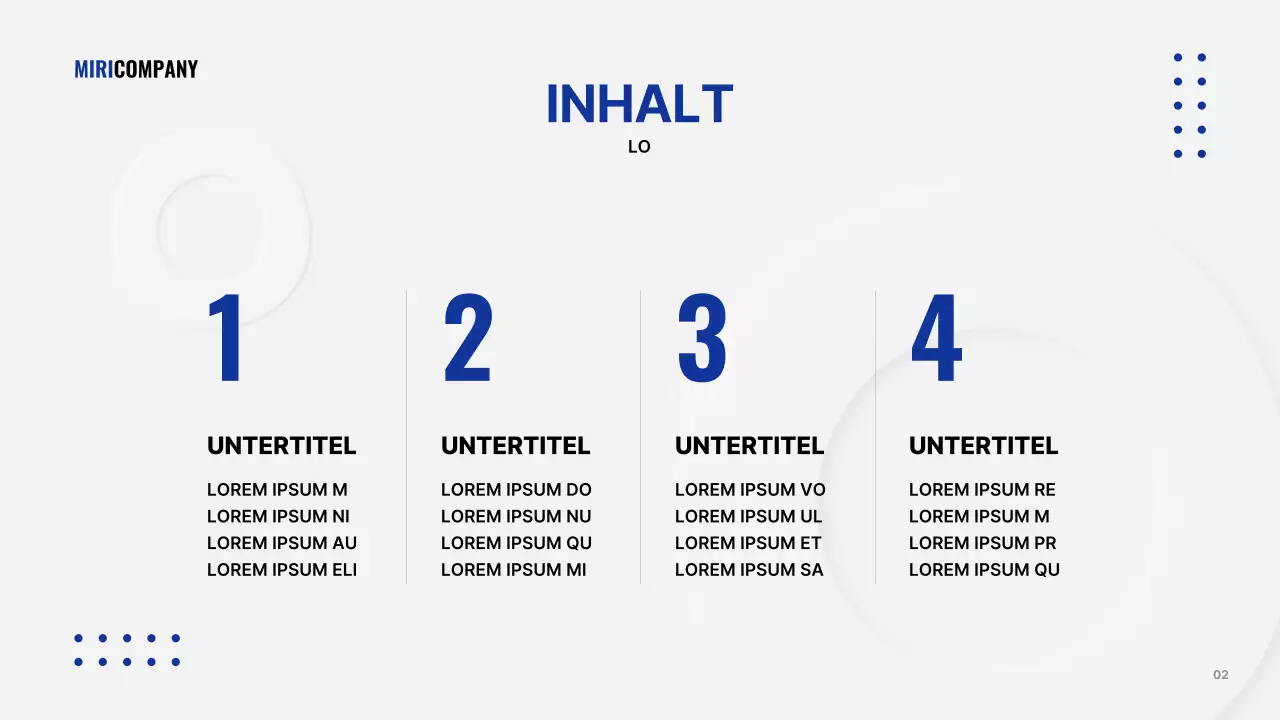 Eine graue, einfache Geschäftspräsentation