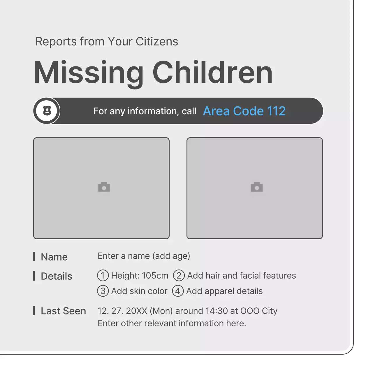 A simple white and light blue meeting guide