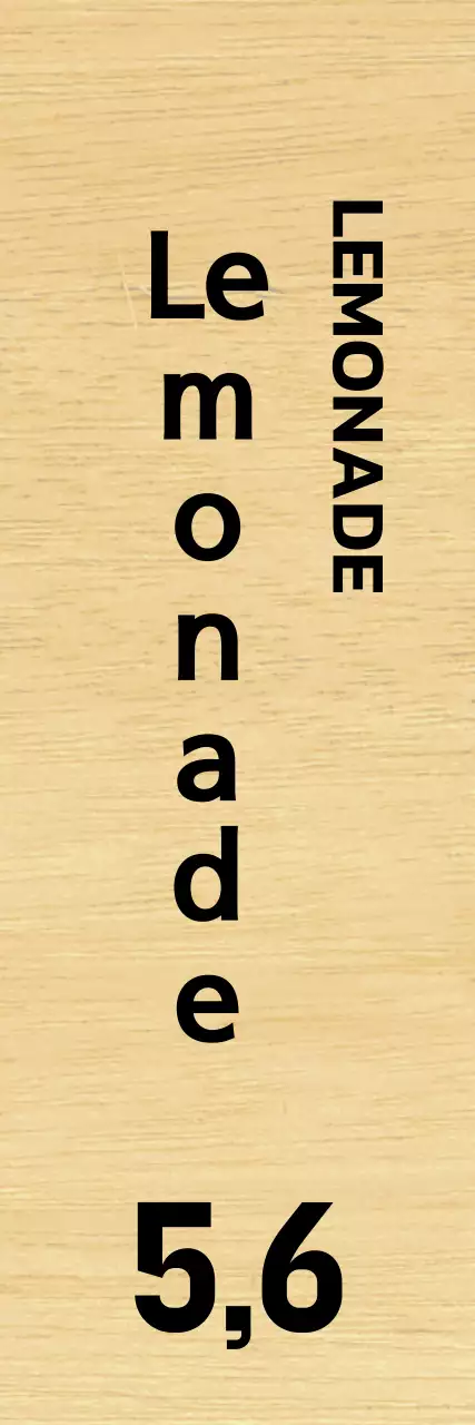 Kafe dengan huruf hitam bersih dan aksen merah muda