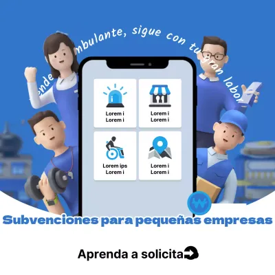 Un bonito post en blanco y azul sobre subvenciones a pequeñas empresas