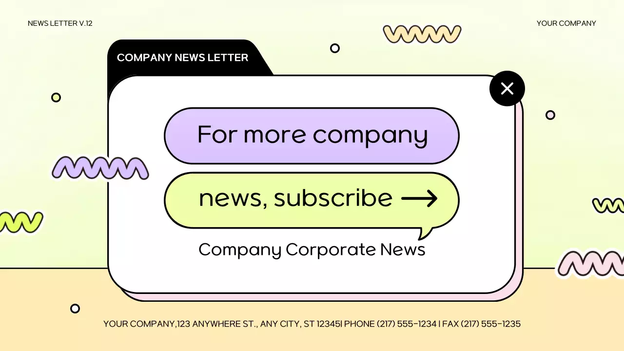 Pastel Minimal 이벤트 뉴스레터 프레젠테이션