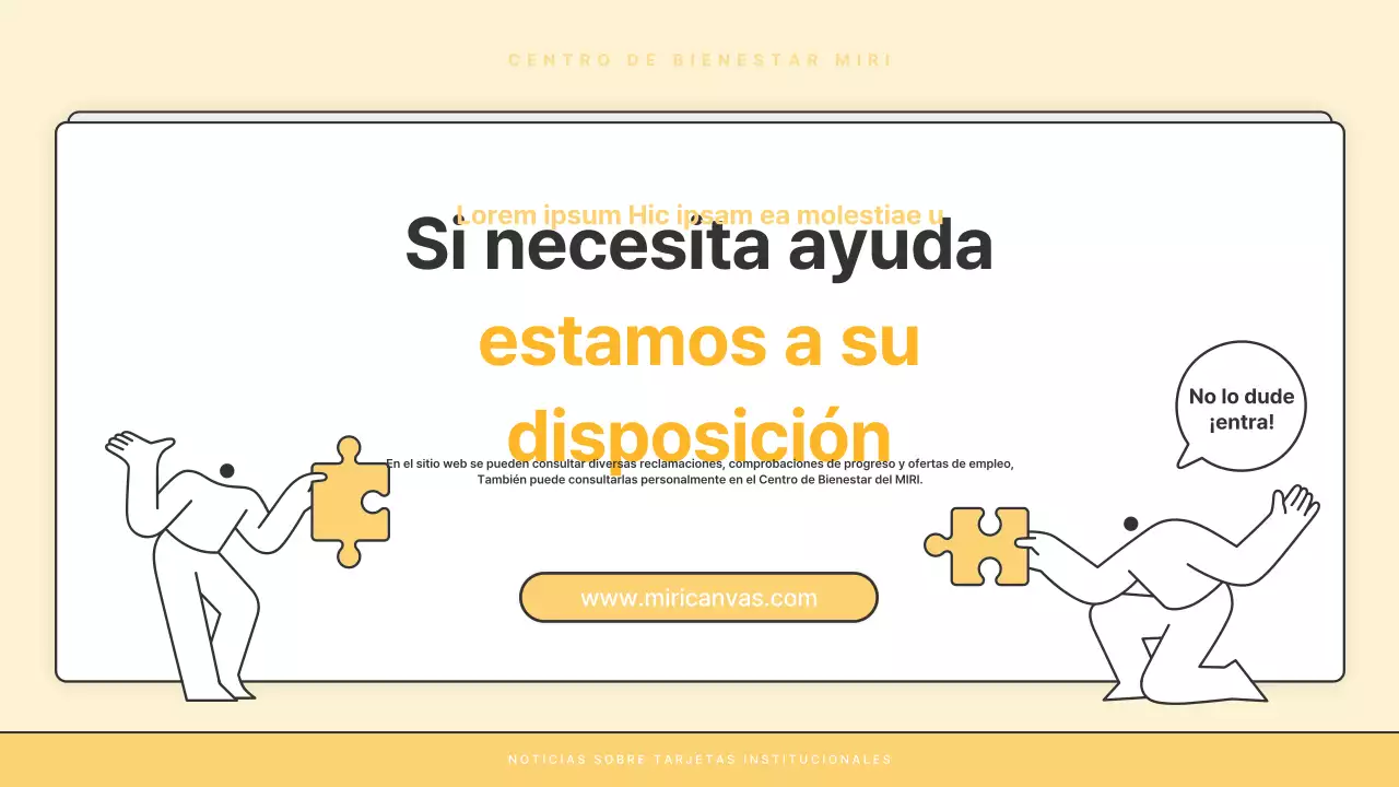 Un correo básico amarillo y blanco de la oficina de bienestar social