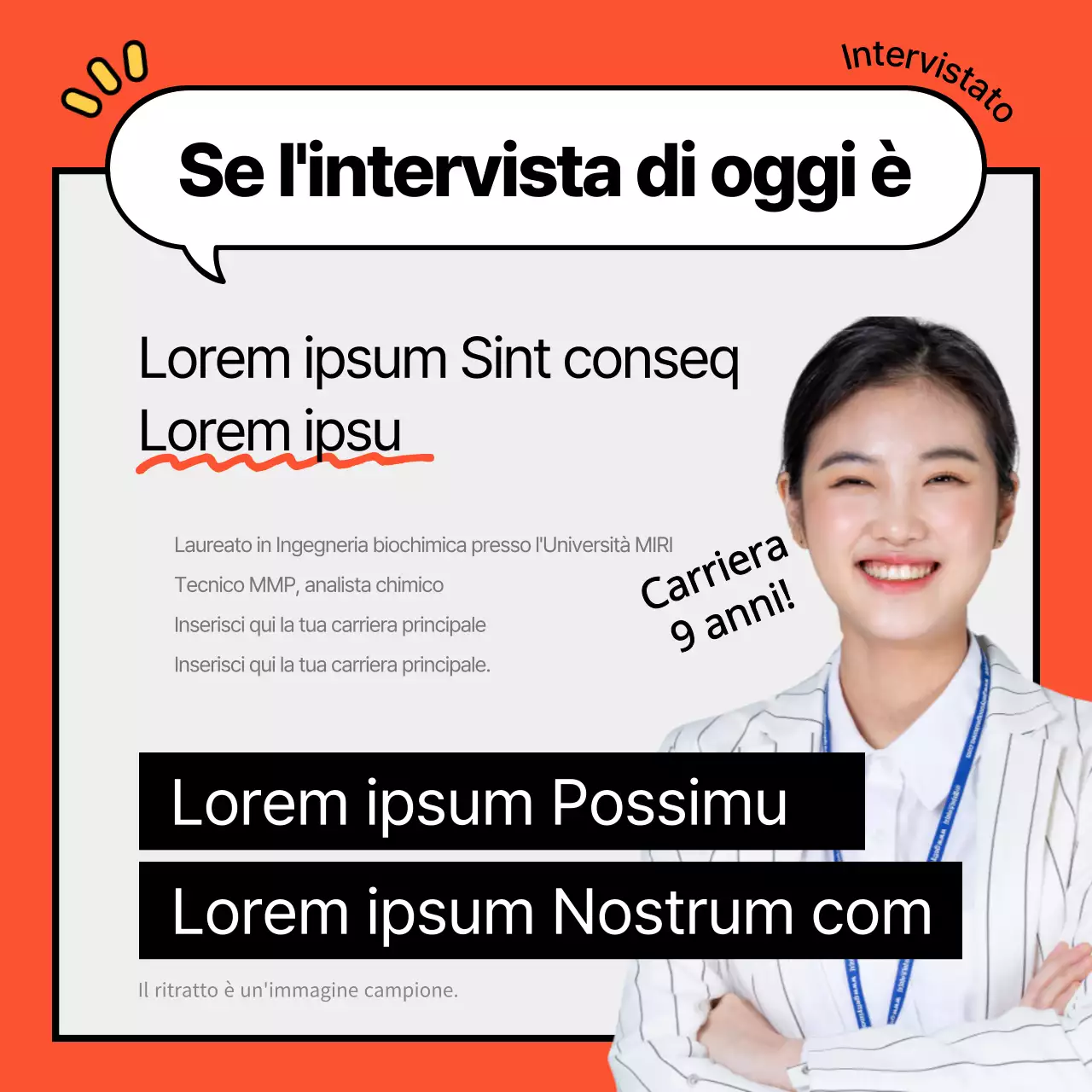 Promuovete le offerte di lavoro con semplici bolle arancioni.