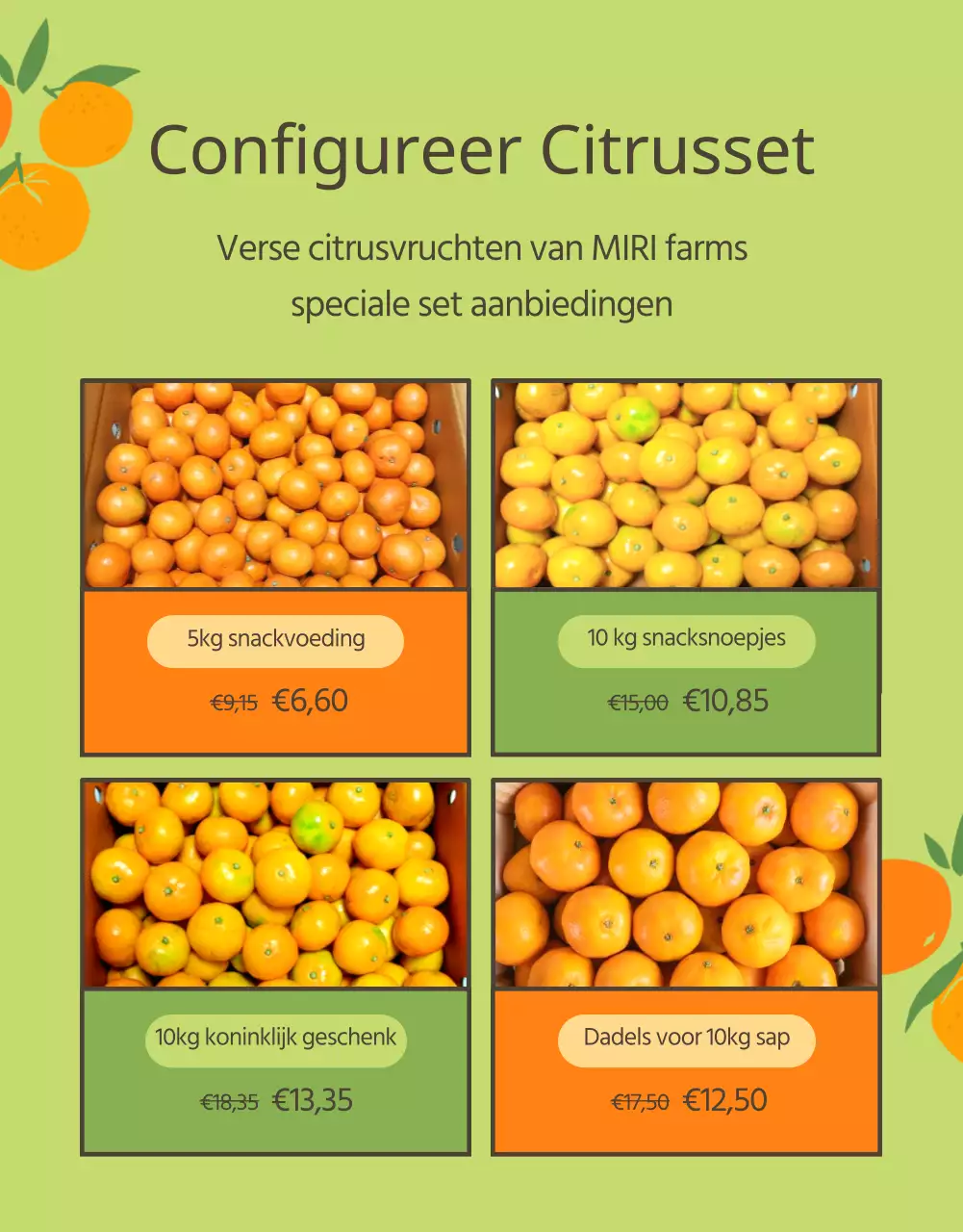 Bevorder sinaasappel en citrusvruchten