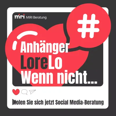 Pop-Art-Anzeige für Social-Media-Beratung in Rot und Schwarz