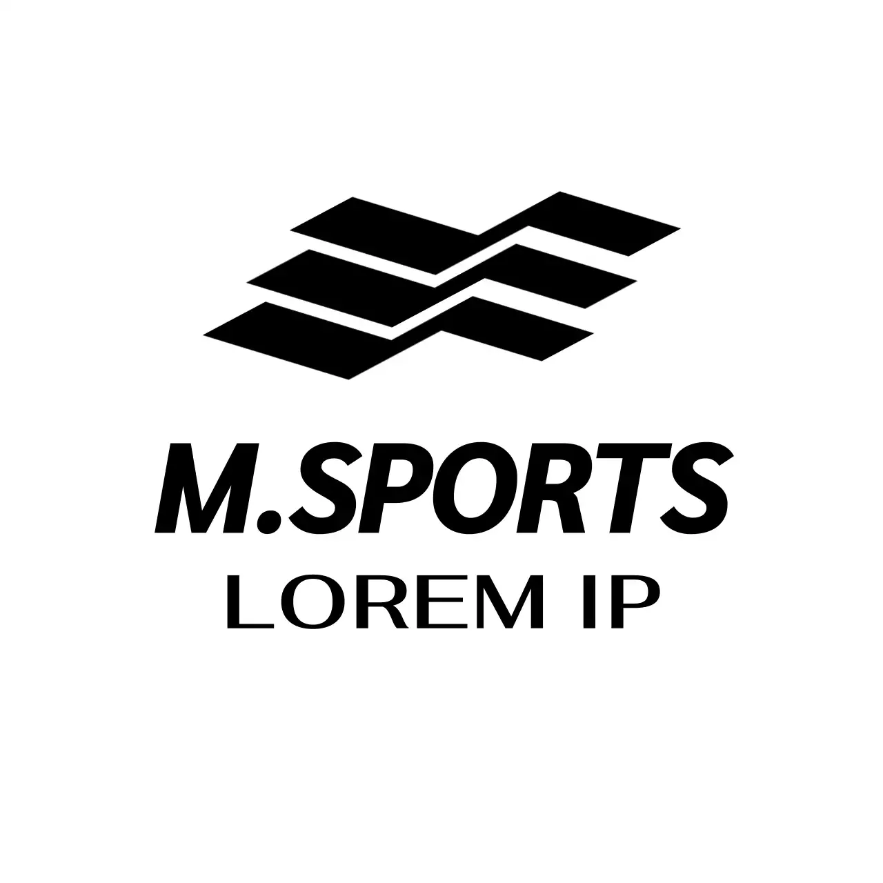 Logotipo geométrico de gimnasio