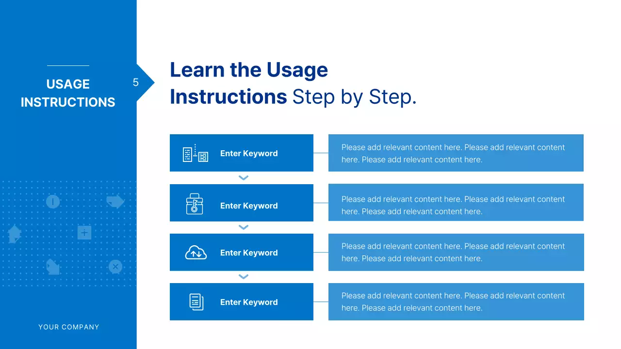 A simple blue and white business plan