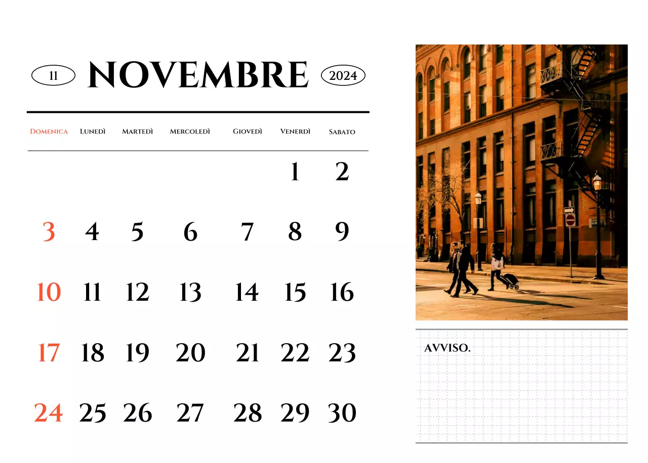 Un calendario dallo stile semplice con un concetto di fotografia di viaggio emozionale