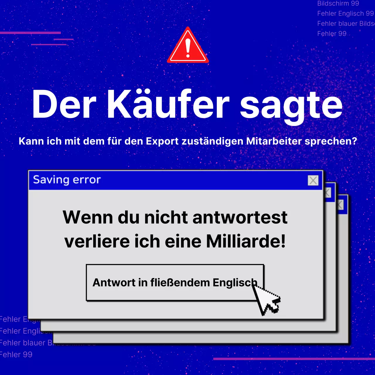 Werben Sie für Ihre Sprachschule mit einem trendigen, marineblauen Hintergrund