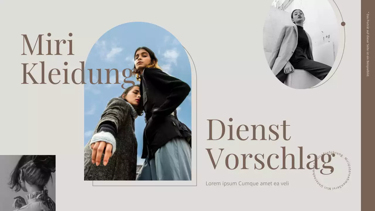 Moderner Prospekt für Unternehmensdienstleistungen in Beige und Braun