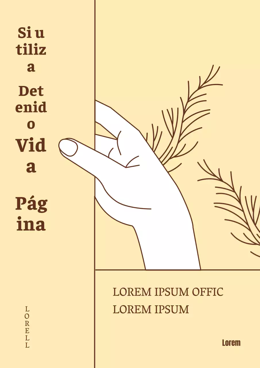 Portada minimalista de ensayo de lección de vida en amarillo y blanco
