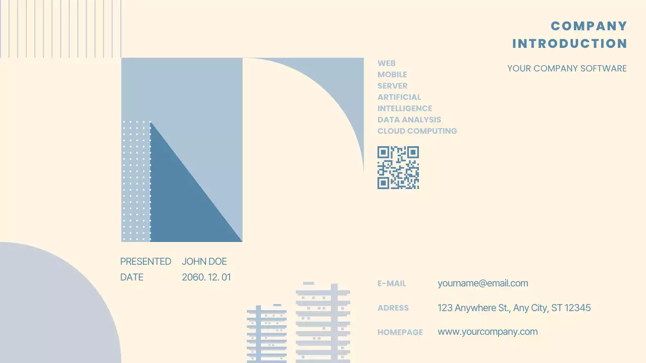 베이지 미니멀 회사 프로필 문서 프레젠테이션