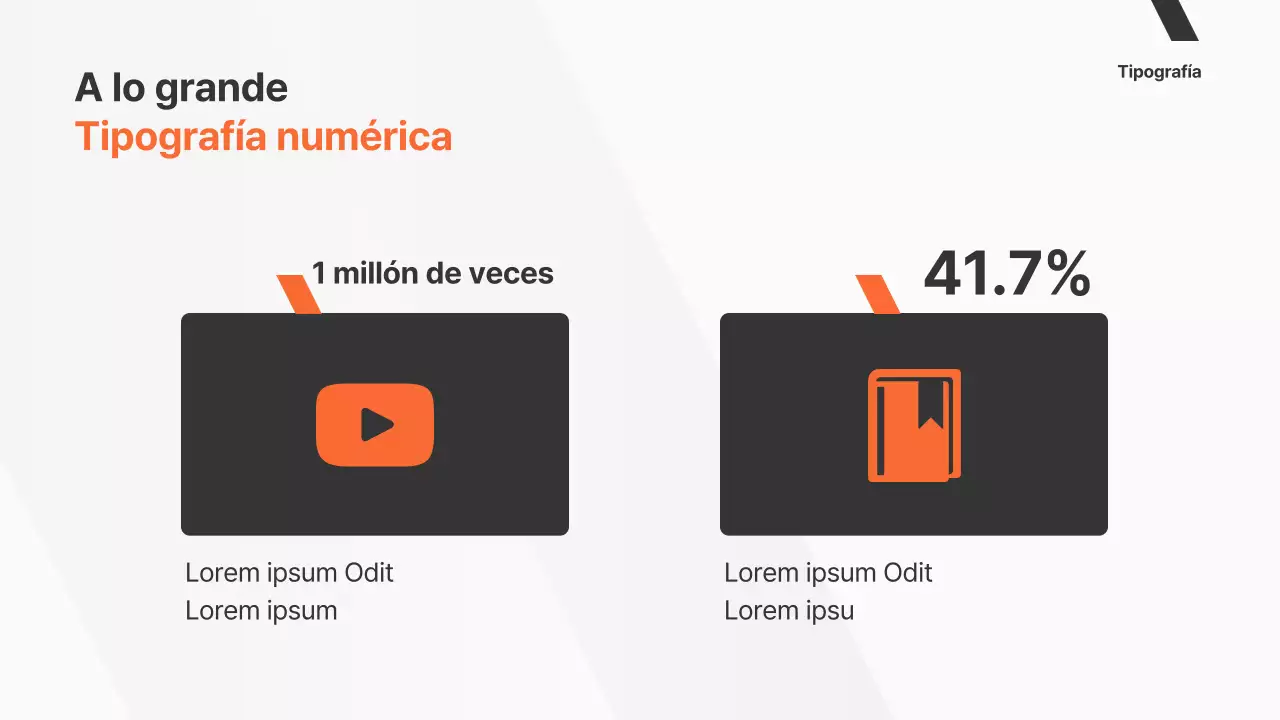 Una sencilla propuesta empresarial en naranja y blanco y negro