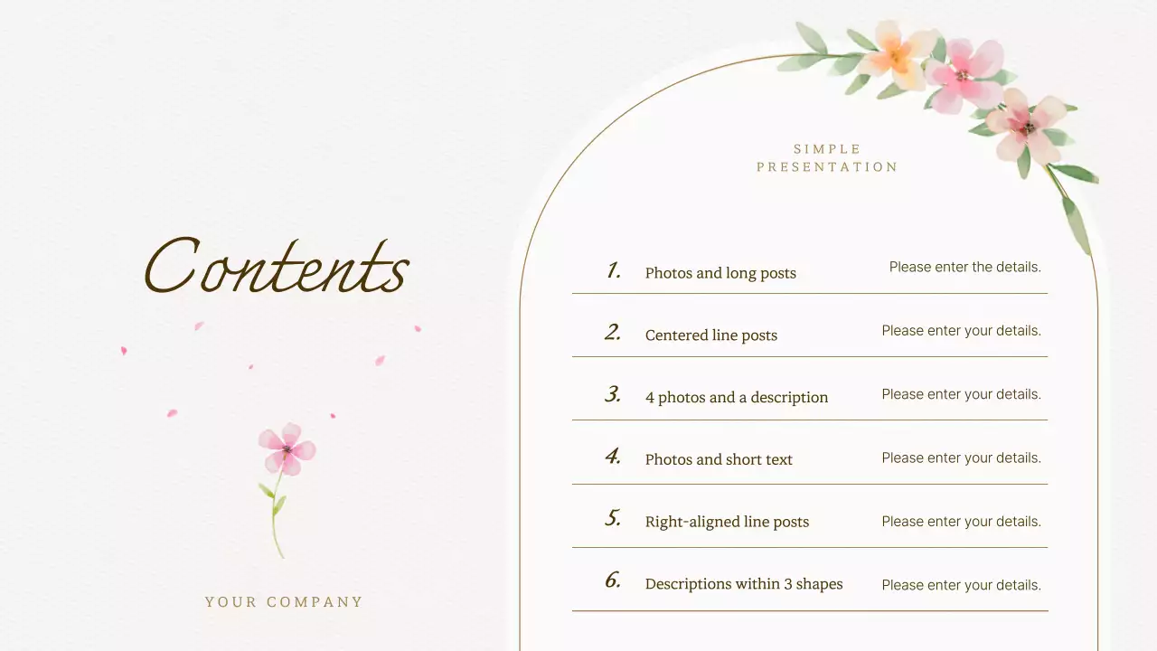 White Elegant Flowers Presentation