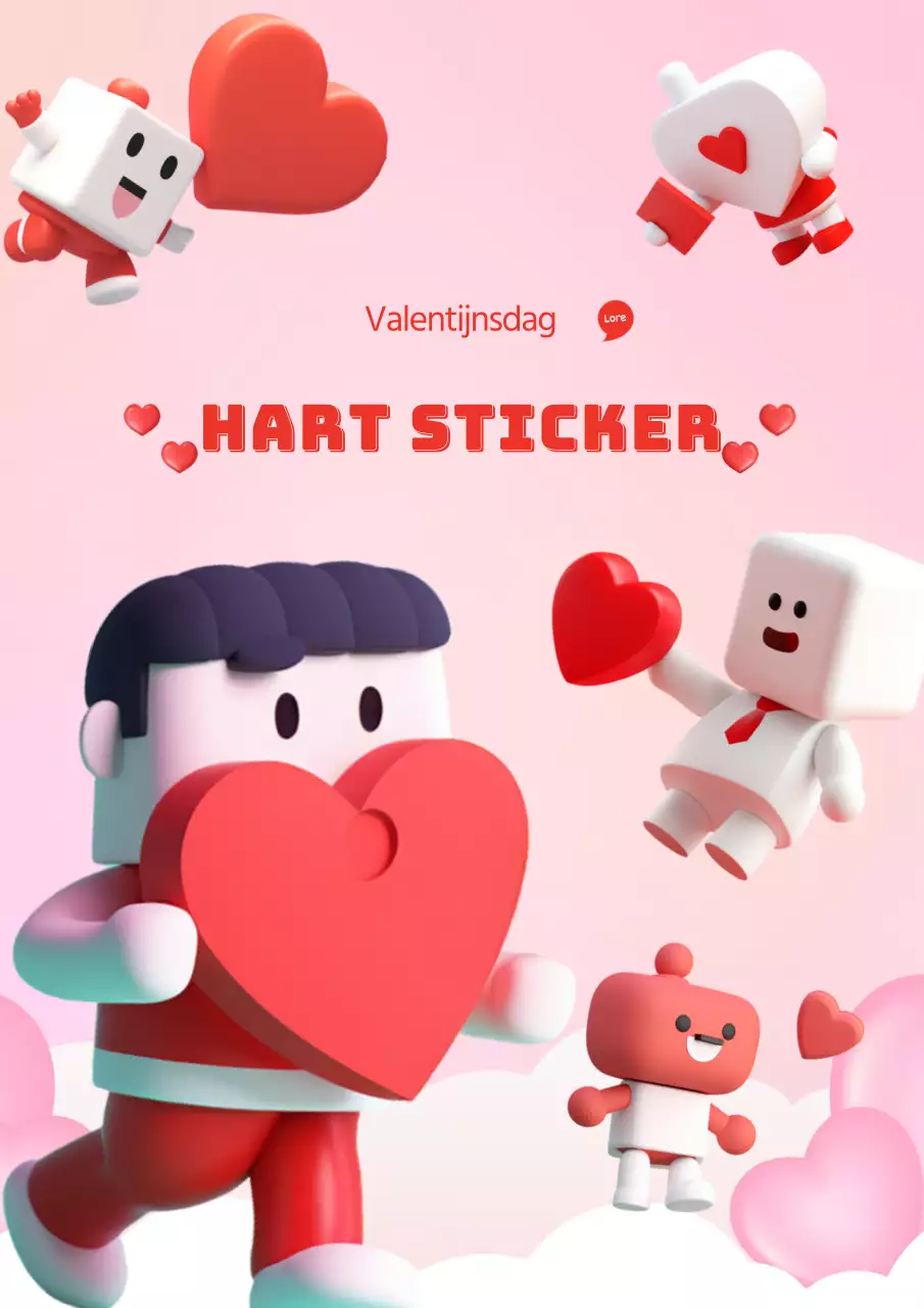 Valentijnsdag Hartenstickers