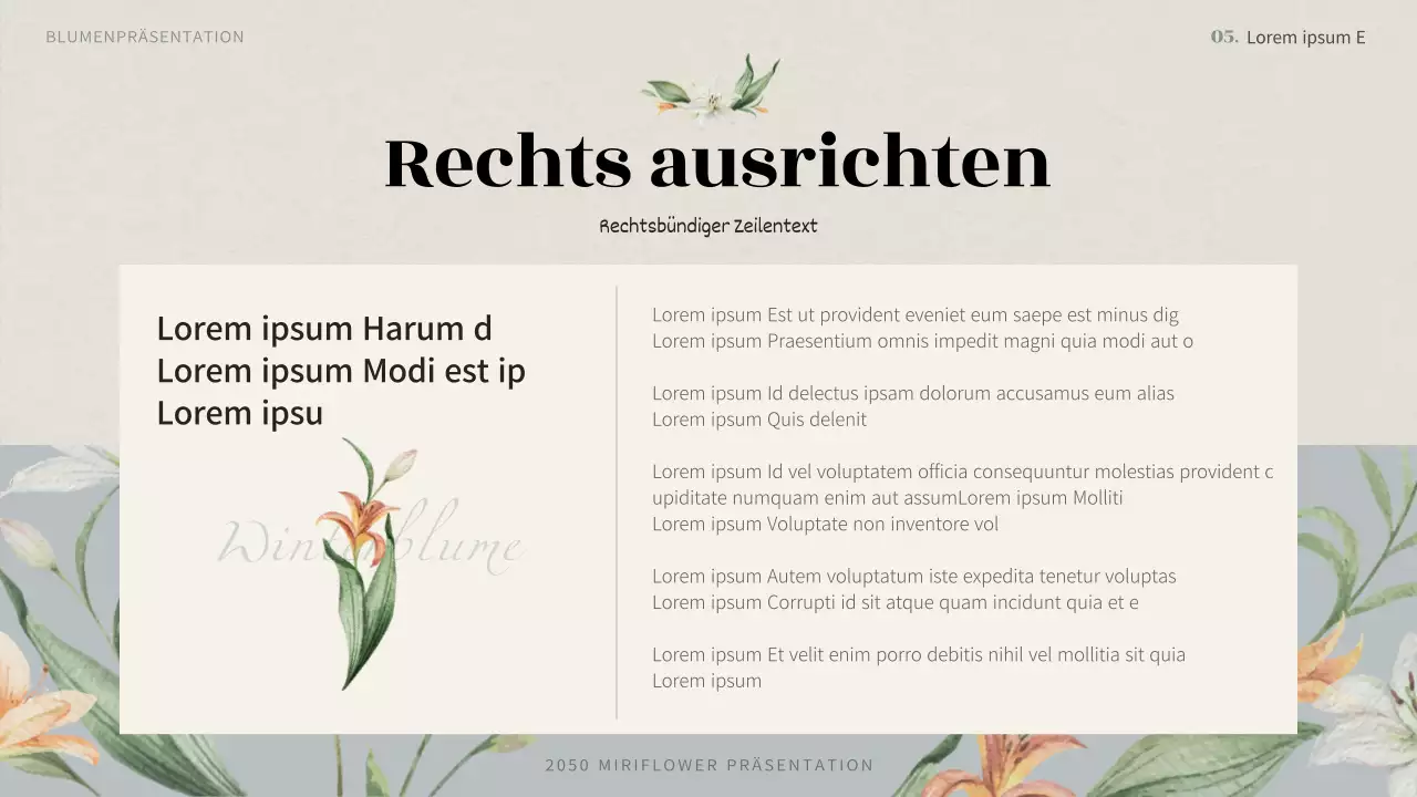 Vintage Winterblume Vorschlag in hellblau