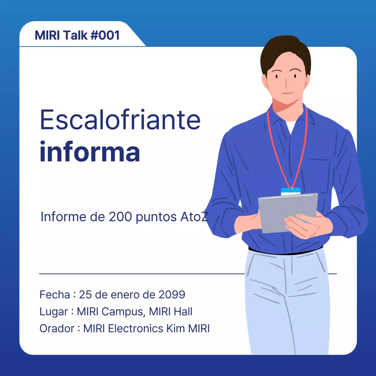 Azul y azul marino para una moderna lección especial de fin de curso