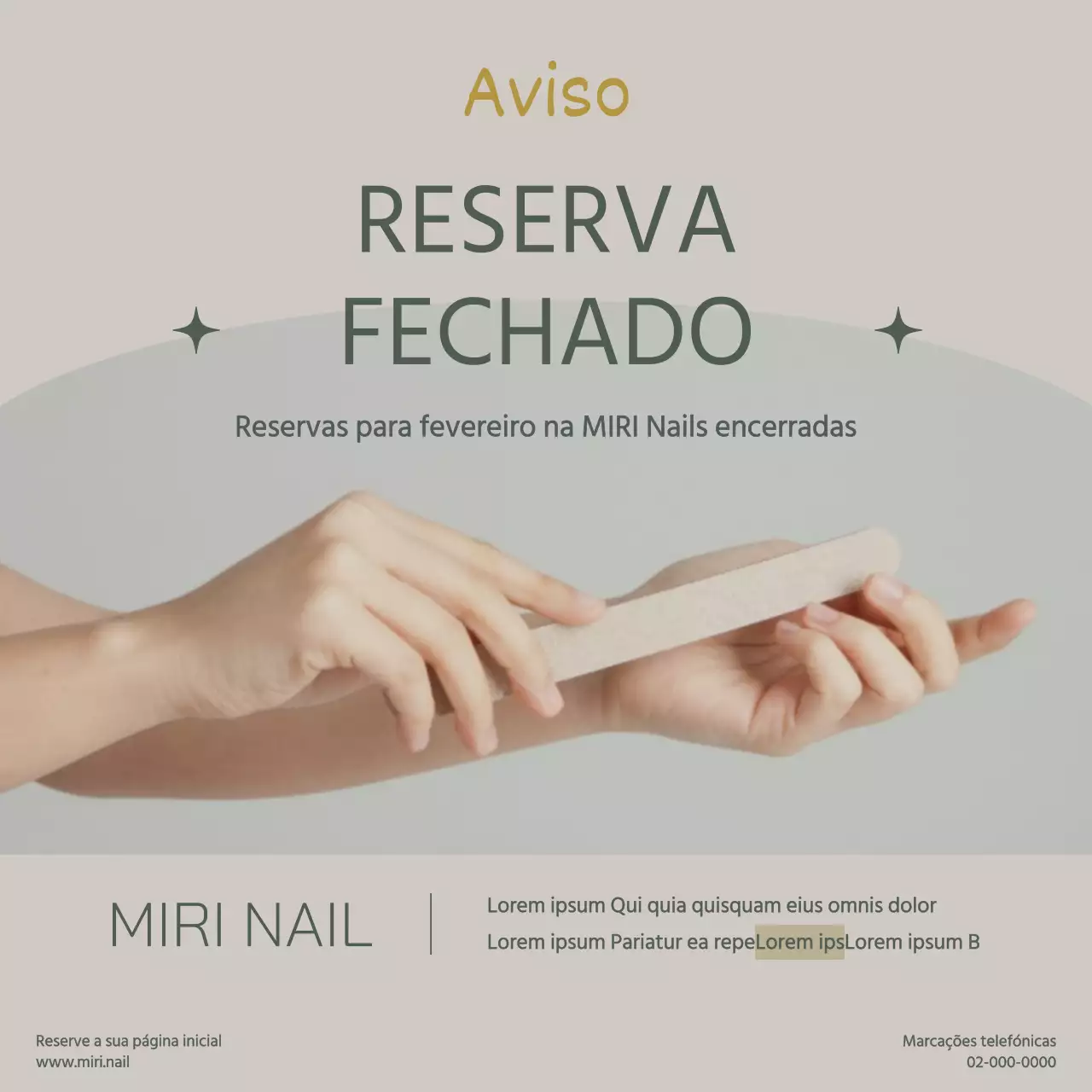 Um guia para fechar uma simples marcação de unhas em bege e menta