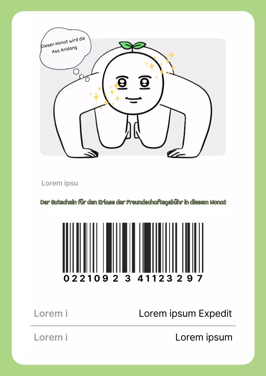 Ein einfaches König-Empfangs-Gif mit lindgrünem Hintergrund.