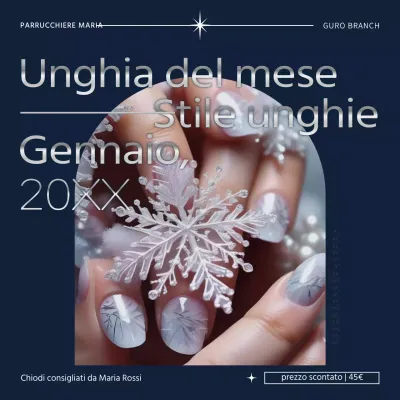 Promuovete i consigli per un nailstyle moderno in blu navy e argento