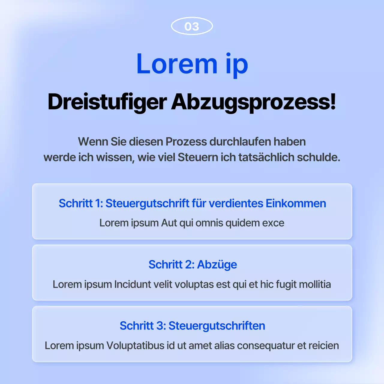 Förderung des Aufräumens zum Jahresende in Blau und Hellblau.