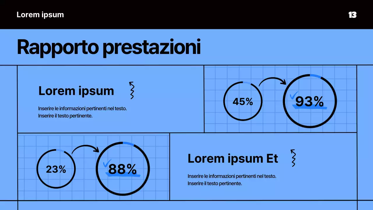 Materiale per riunioni kitsch in blu