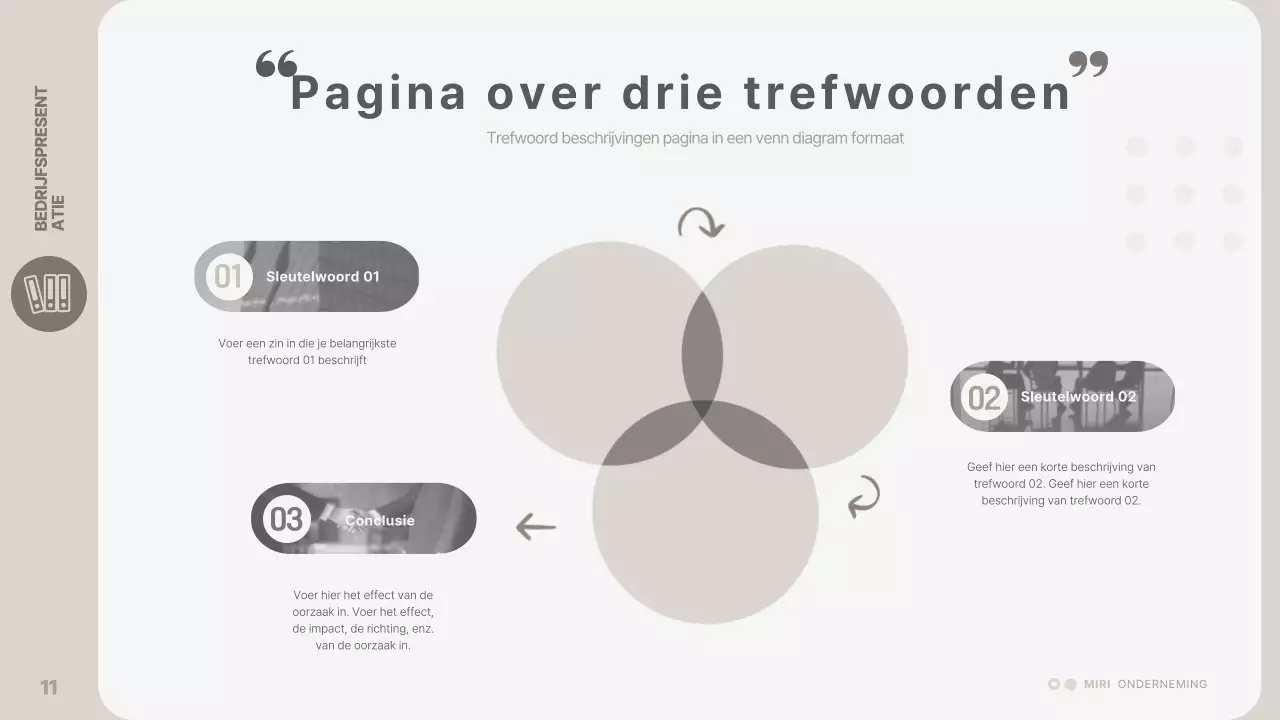 Een eenvoudige, beige bedrijfspresentatie