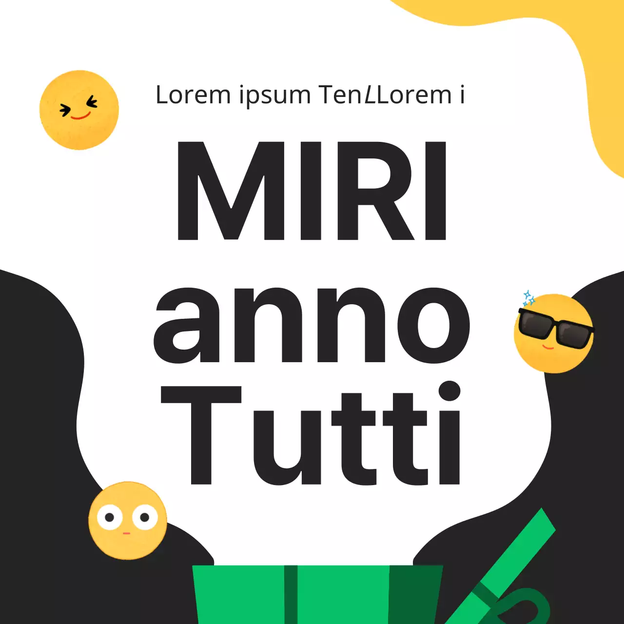 Consigli per la conclusione dell'anno per la pop art in nero e arancione