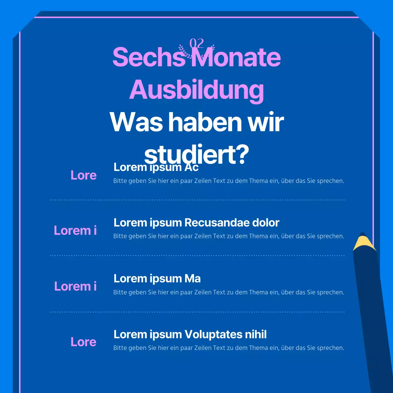 Ein kitschiger blau-gelber Abschlusspfosten