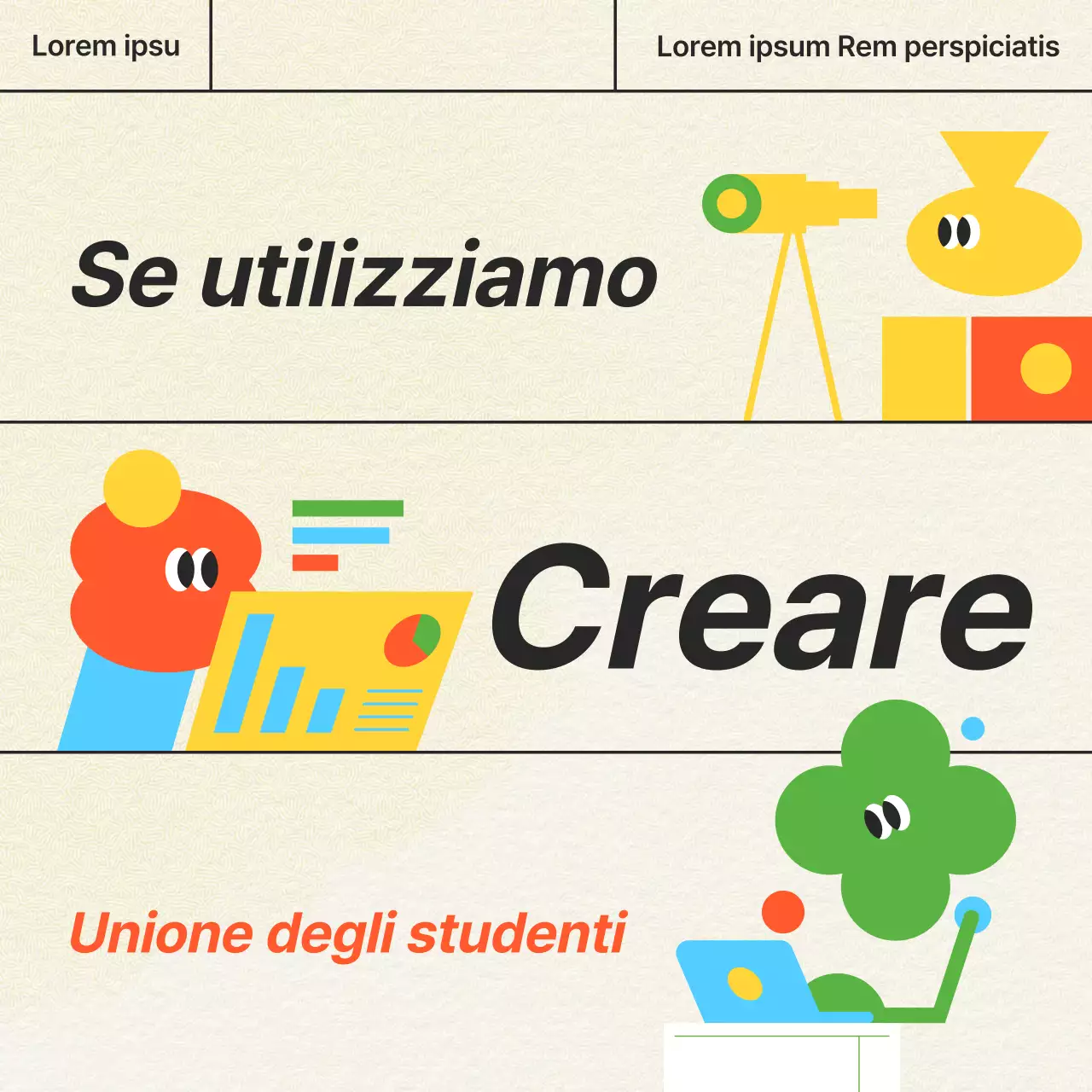 Promuovere il voto del sindacato studentesco avorio e arancione