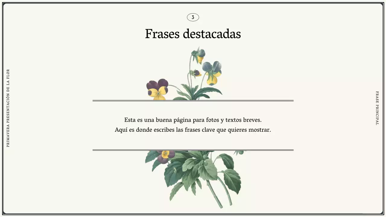 Propuesta de flores primaverales vintage en diseño marfil