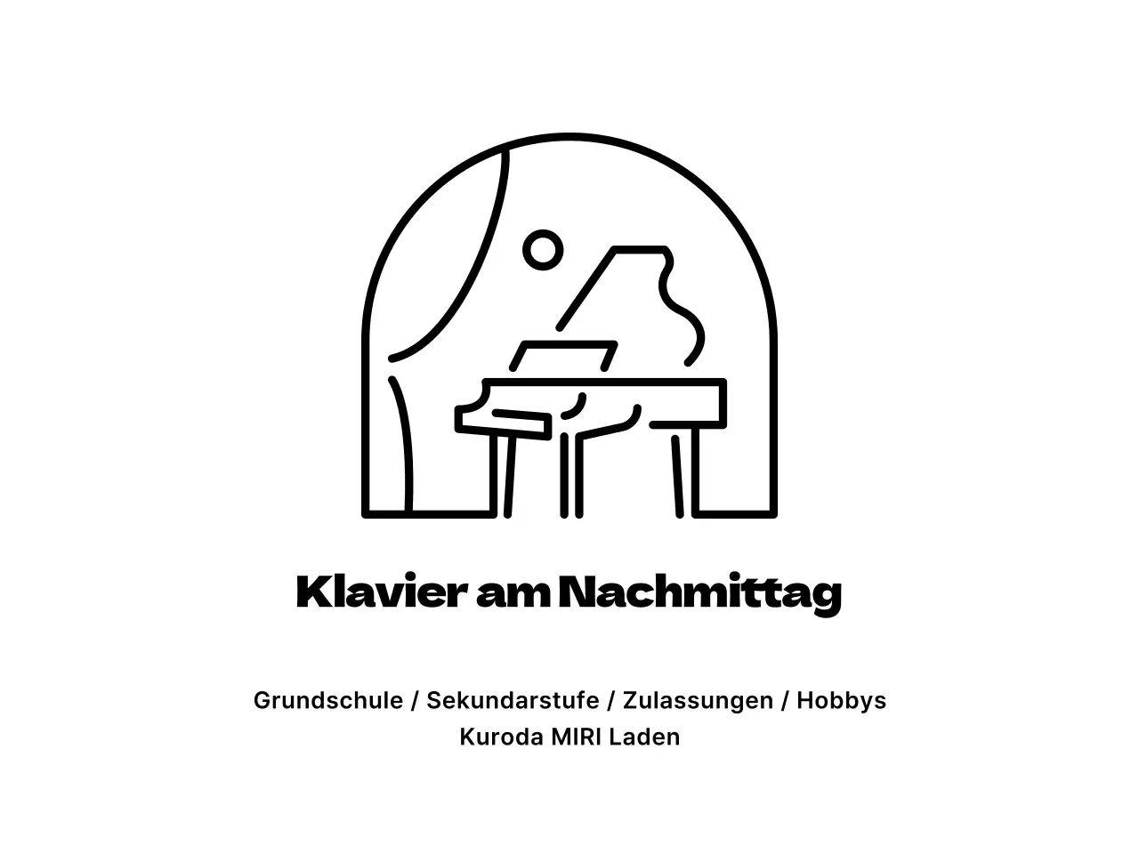 Klavierschule Design mit Klavier Landschaft Symbol