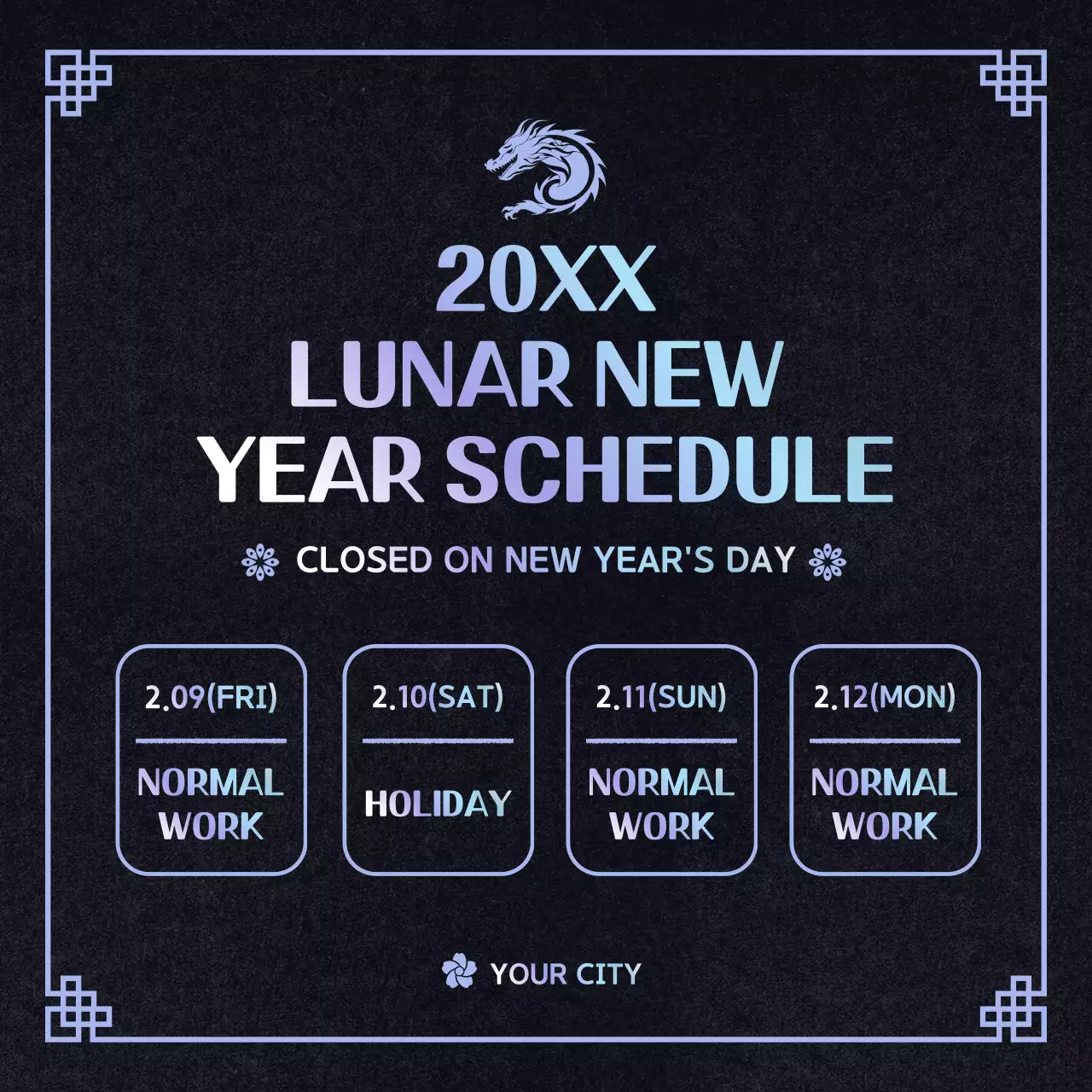 Black Traditional Holiday Announcement Social Media Post