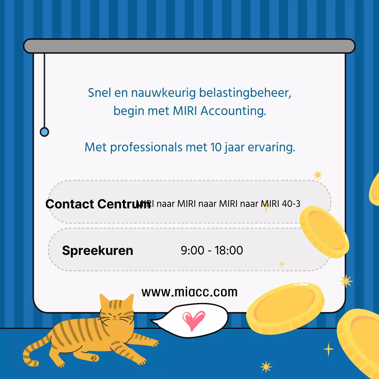 Marineblauw en wit boekhouden in een notendop