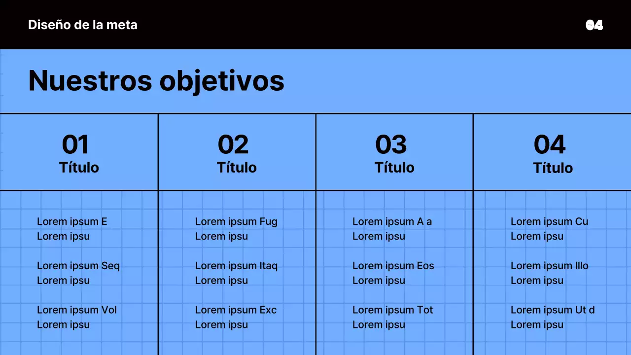 Material de reunión kitsch en azul